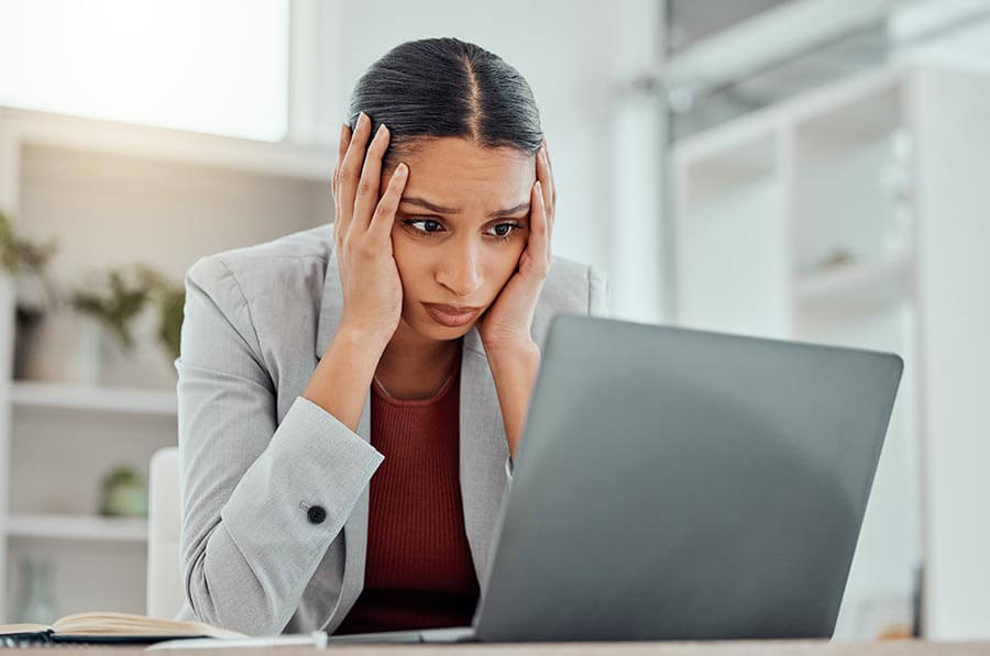 frustrated professional