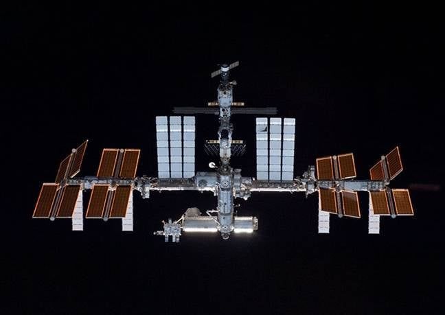 Image for the Tweet beginning: ISS hits rare full house