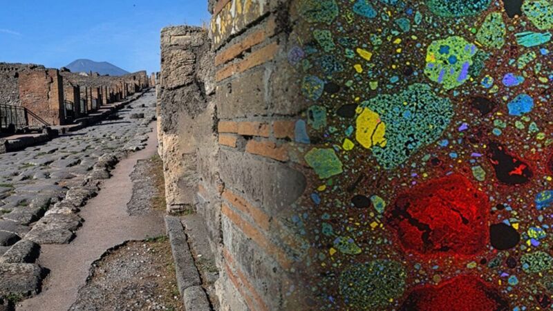 Image for the Tweet beginning: Pompeii construction site confirms recipe